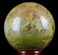 Polished Green Opal Sphere - Madagascar #78762-1